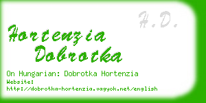 hortenzia dobrotka business card